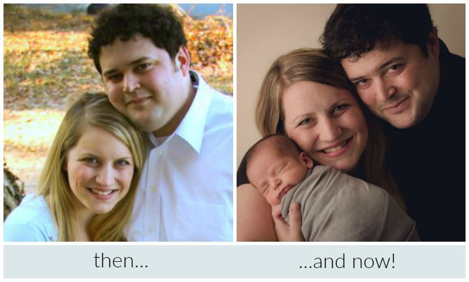 Adoptive couple Colby and Sarah share their then and now adoption story